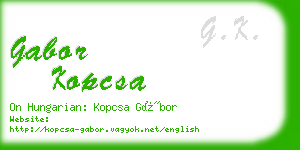 gabor kopcsa business card
